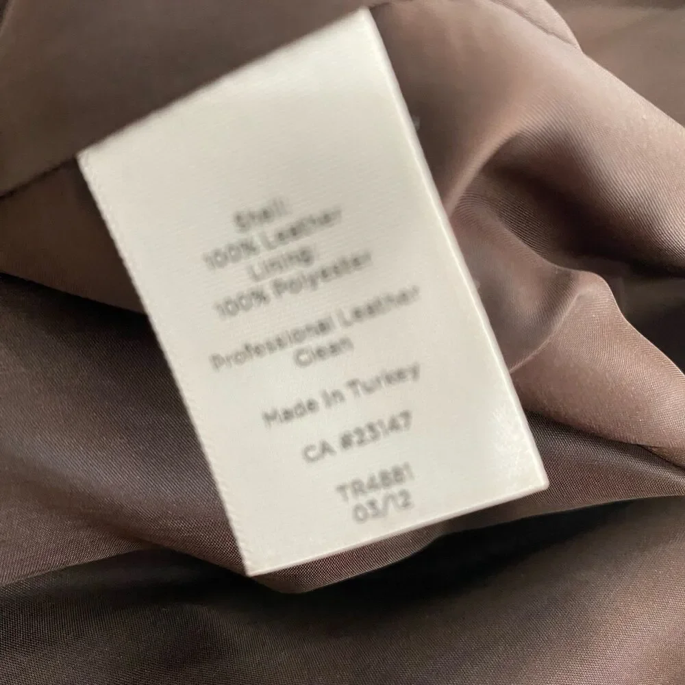 Talbots Skirt Women’s Size 6 Color Brown Leather Lined - Picture 6 of 10